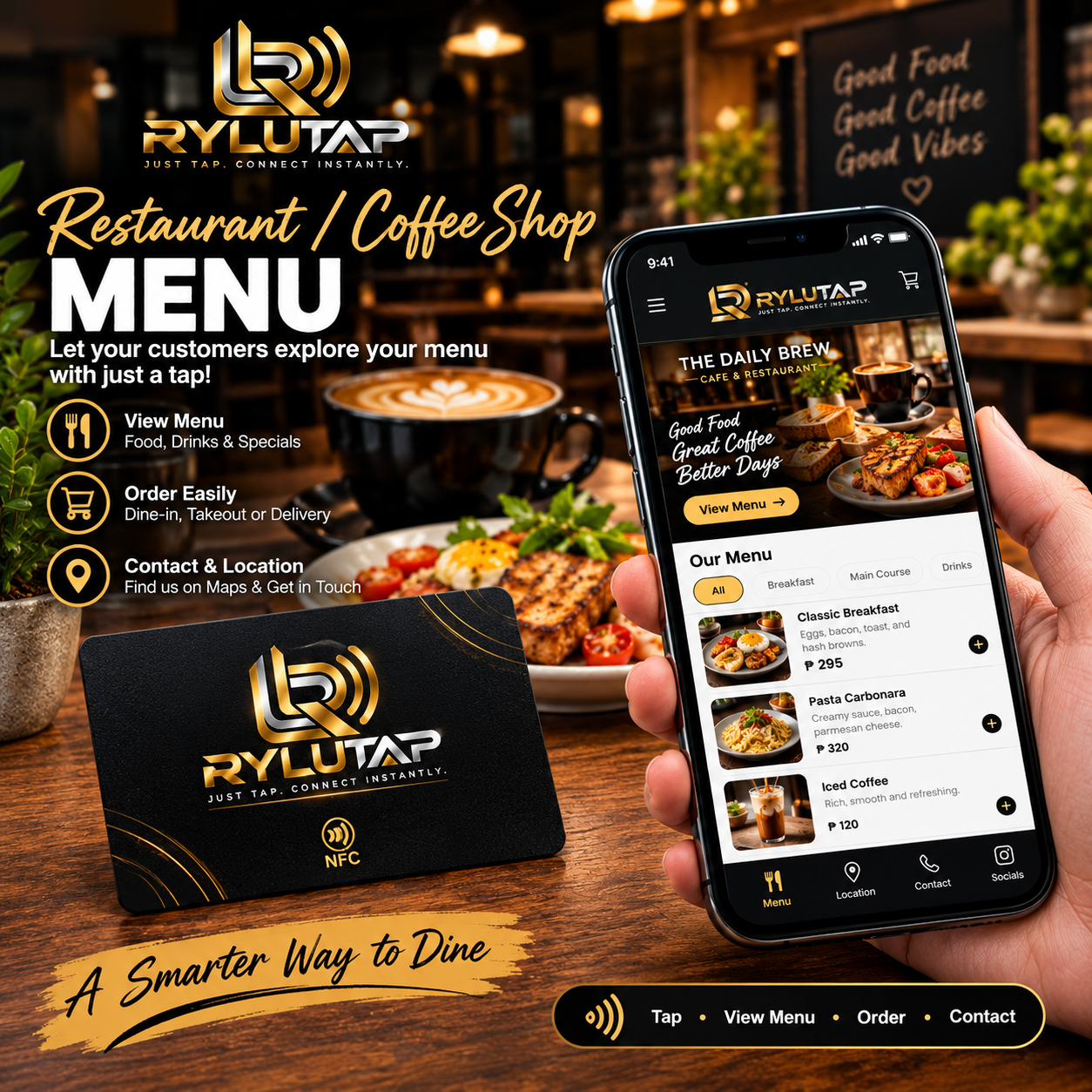 NFC restaurant menu