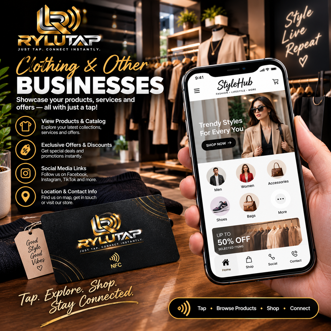 Custom business landing page
