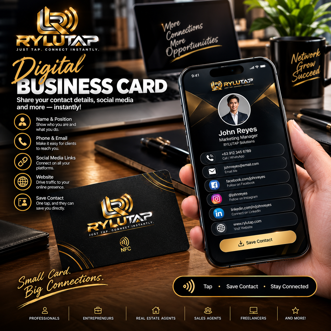 RYLUTAP digital business card brand